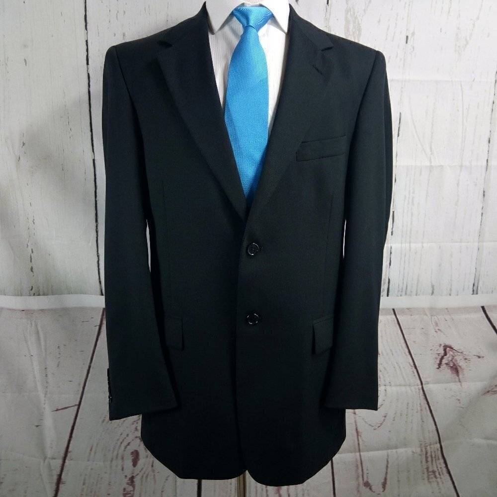 Evan Picone 40L 2 Button Black Suit Blazer Sport C